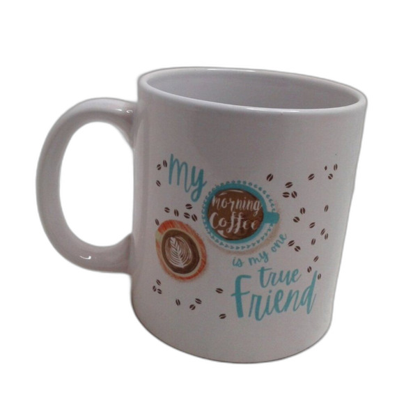 Royal Norfolk Vintage Morning Coffee Is My One True Friend Ceramic Stoneware Mug - Picture 1 of 9